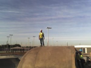 Wrex Cook building Goodyear Skatepark, AZ